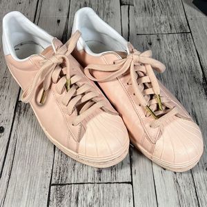 Adidas Classic Superstar Women's Lace-Up Shoe Pink White Size 9